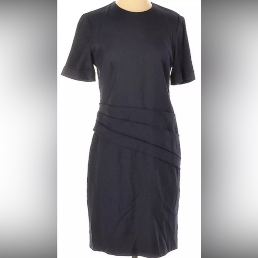 Boss Hugo Boss Charcoal Wool Blend “Danira” Sheath Dress Size 2